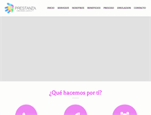 Tablet Screenshot of prestanza.com